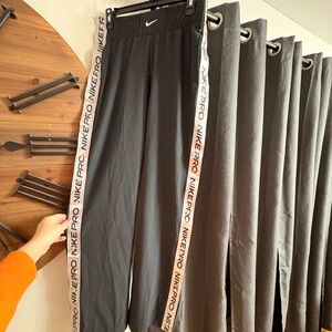 Nike Loose Fit Black Pants with White Trim